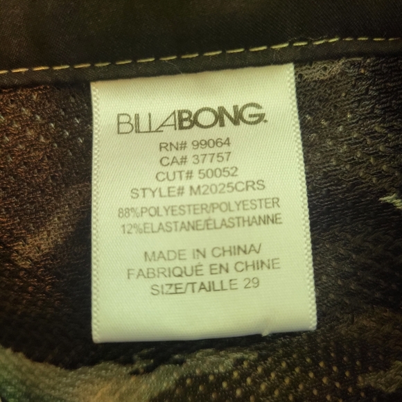 Billabong Tan Flat Front Summer Shorts - Picture 6 of 7